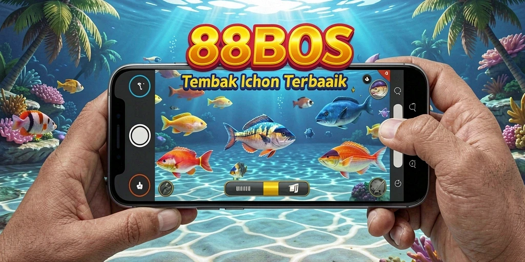 Tangkapan ikan berwarna-warni dalam gameplay 88BOS.
