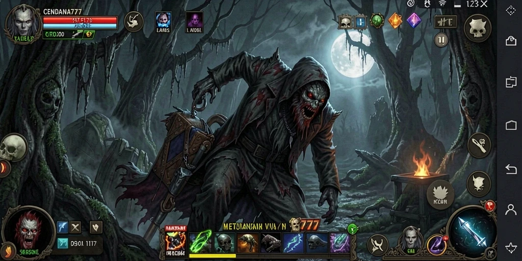 Screenshot mendemonstrasikan gameplay Horror yang menegangkan.