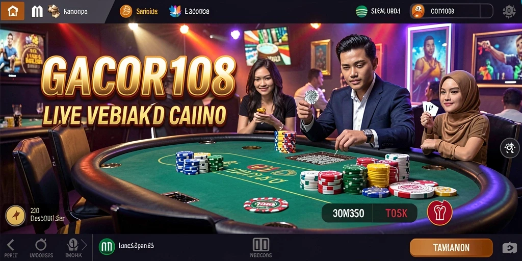 Tampilan gameplay GACOR108 yang mendebarkan di Live Casino.