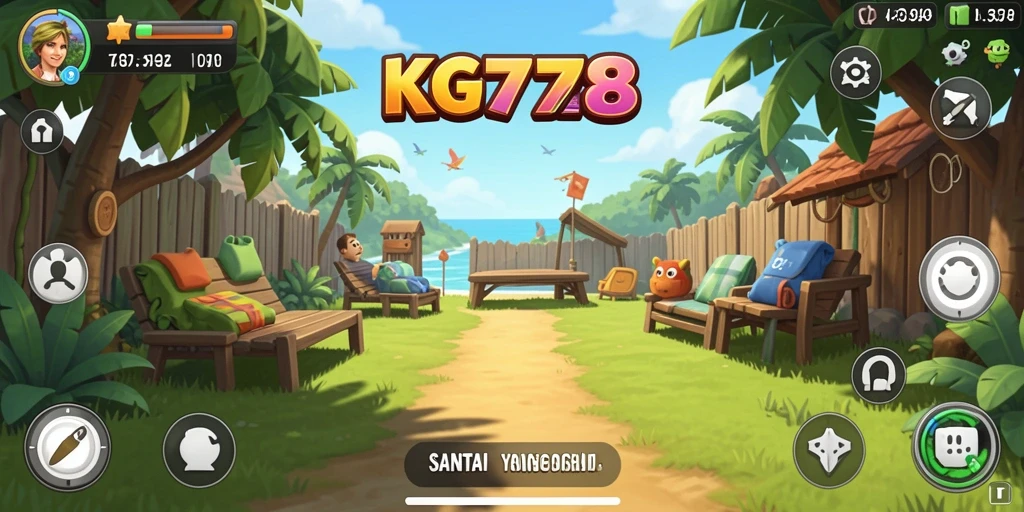 Tampilan gameplay KG778 yang ceria dan menghibur.