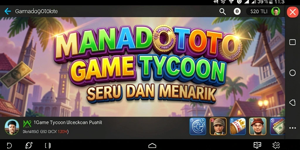 Tangkapan layar dari gameplay <strong>MANADOTOTO</strong> yang menunjukkan pengelolaan bisnis dengan strategi.