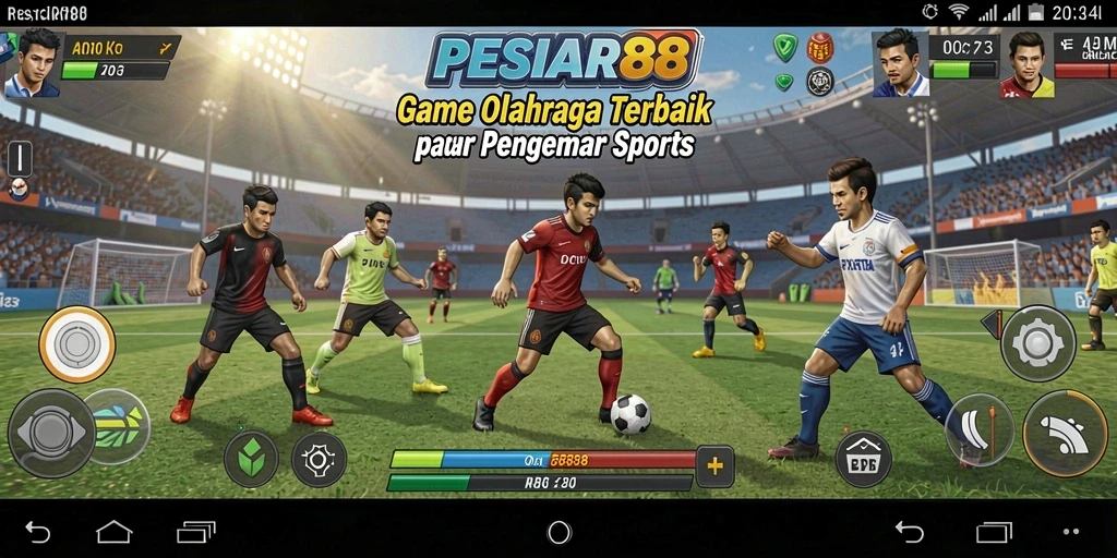 Tampilan gameplay PESIAR88 dengan aksi olahraga yang mendebarkan.