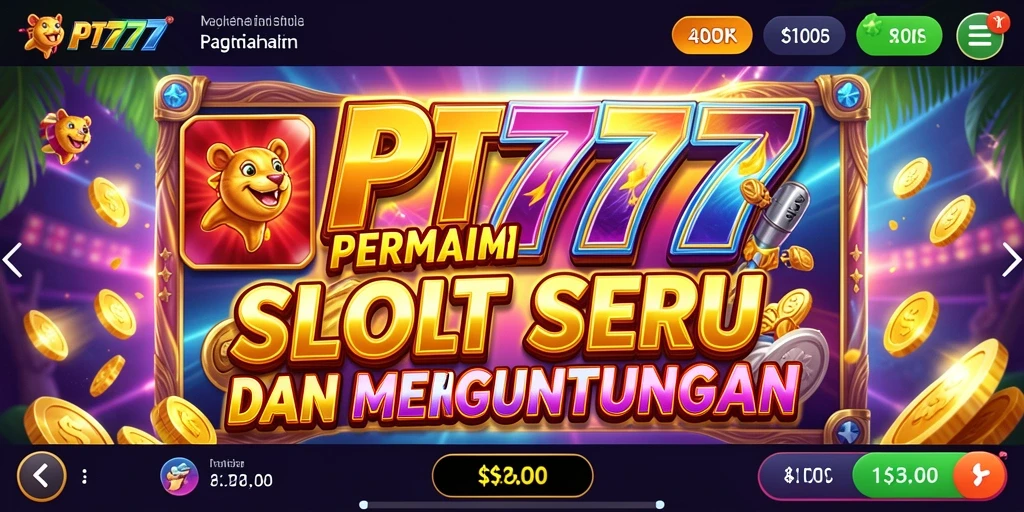 Tampilan gameplay PT777 yang seru dan penuh warna.