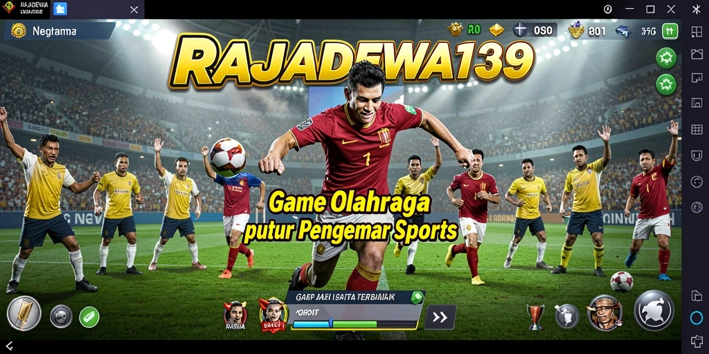 Tampilan utama gameplay RAJADEWA138 di lapangan olahraga.