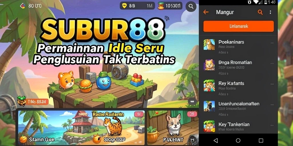 Tampilan gameplay SUBUR88 menunjukkan keseruan dan strategi dalam permainan Idle.