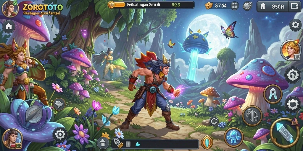 Screenshot ZOROTOTO menunjukkan aksi petualangan yang mendebarkan.