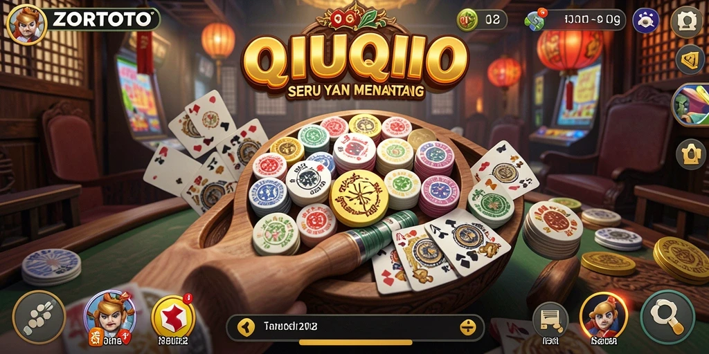 Screenshot gameplay ZORTOTO yang menampilkan serunya bermain QiuQiu.